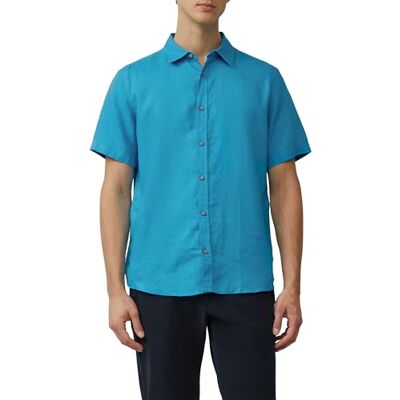 s.Oliver Regular Fit: Lätt kortärmad skjorta av 100% linne, Pastellturkos, XL s.Oliver Regular Fit: Lätt kortärmad skjorta av 100% linne, Pastellturkos, XL