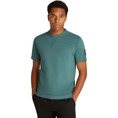 Calvin herr kortärmad rund hals normal passform emblem t-shirt, Blå (Nordamlanten), XS Calvin herr kortärmad rund hals normal passform emblem t-shirt, Blå (Nordamlanten), XS