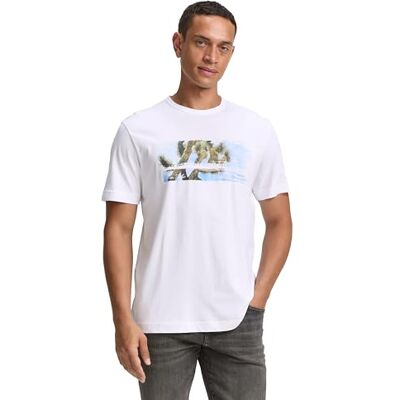 TOM TAILOR T-shirt för män med fototryck, 20000 – vit, L TOM TAILOR T-shirt för män med fototryck, 20000 – vit, L
