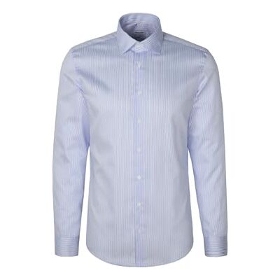 Seidensticker Silkesdekal herr business skjorta – slim fit – lätt att stryka – Kent krage – extra lång arm – 100% bomull, blå, 38 SE Seidensticker Silkesdekal herr business skjorta – slim fit – lätt att stryka – Kent krage – extra lång arm – 100% bomull, blå, 38 SE