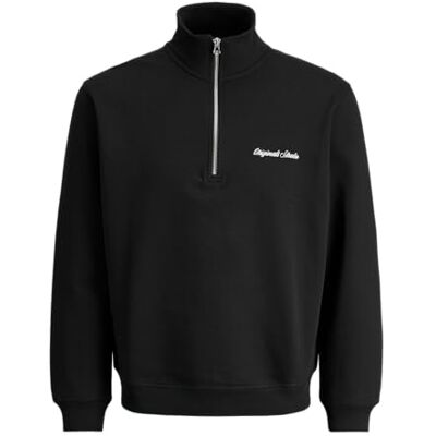 JACK & JONES Jornorrebro Emb Sweat High Neck Sn, svart, L JACK & JONES Jornorrebro Emb Sweat High Neck Sn, svart, L