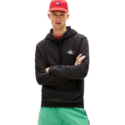Tommy Jeans herr Tjm Reg Entry Sign Hoodie Ext DM0DM22680 Pullover Huvtröja, SVART (Svart), 3XL Tommy Jeans herr Tjm Reg Entry Sign Hoodie Ext DM0DM22680 Pullover Huvtröja, SVART (Svart), 3XL
