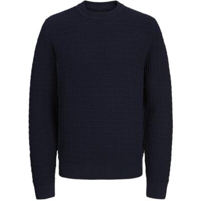 JACK & JONES Jprblabruce stickad strukturell crew neck, natthimmel, XS JACK & JONES Jprblabruce stickad strukturell crew neck, natthimmel, XS