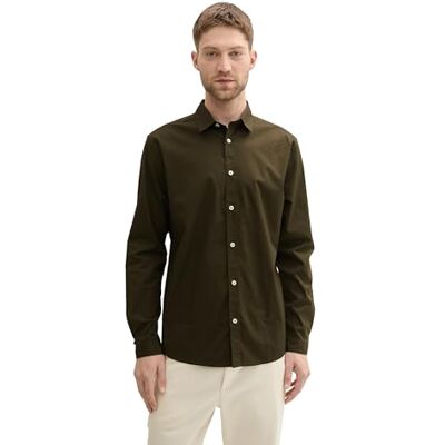 TOM TAILOR herrskjorta, 11172 – Mörk rosa grön, XXL TOM TAILOR herrskjorta, 11172 – Mörk rosa grön, XXL