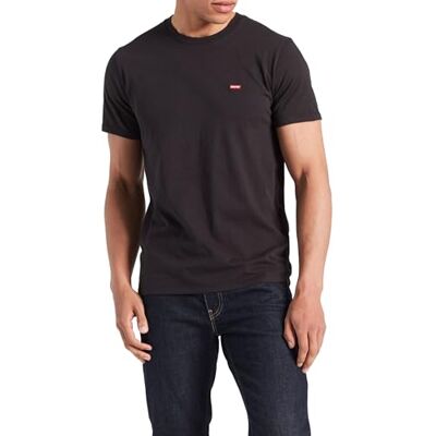 Levi's Big & Tall Original Housemark Tee T-Shirt herr, Mineral Black, 4XL Levi's Big & Tall Original Housemark Tee T-Shirt herr, Mineral Black, 4XL