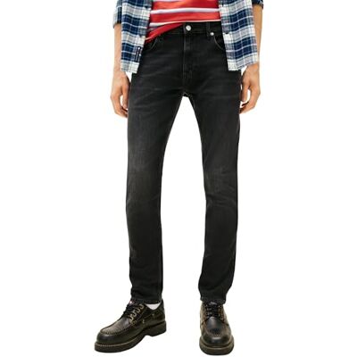 Tommy Jeans herr Scanton Slim BI5181 DM0DM22590 Slim, denim (denim svart), 31W/34L, Denim (denim svart), 31W x 34L Tommy Jeans herr Scanton Slim BI5181 DM0DM22590 Slim, denim (denim svart), 31W/34L, Denim (denim svart), 31W x 34L