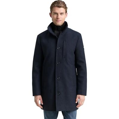 TOM TAILOR herr 1048486 ullrock, 32530-blå liten fiskbensmönster, XL, 32530 – Blå liten fiskben, XL TOM TAILOR herr 1048486 ullrock, 32530-blå liten fiskbensmönster, XL, 32530 – Blå liten fiskben, XL