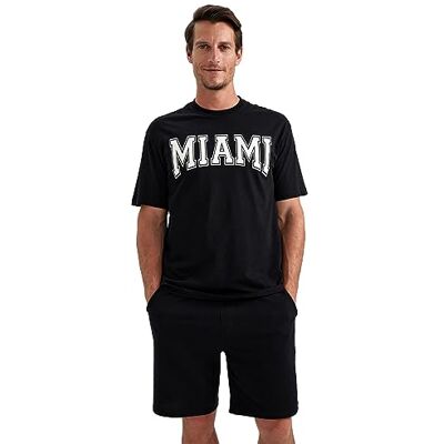 DeFacto Basic T-shirt för män – klassisk t-shirt för män, svart, XS DeFacto Basic T-shirt för män – klassisk t-shirt för män, svart, XS