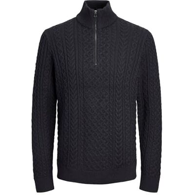 JACK & JONES Jprblusean stickad kabel halv dragkedja Sn, mörk marinblå, S JACK & JONES Jprblusean stickad kabel halv dragkedja Sn, mörk marinblå, S