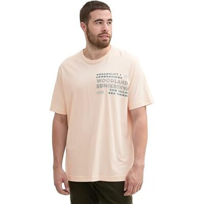 TOM TAILOR Herr Plussize T-shirt, 27469 Smooth Light Sand, 4XL TOM TAILOR Herr Plussize T-shirt, 27469 Smooth Light Sand, 4XL