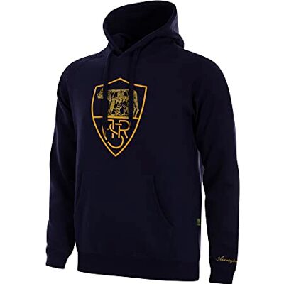 AS Roma Copa Unisex-Vuxen Huvtröja, Blå, L AS Roma Copa Unisex-Vuxen Huvtröja, Blå, L