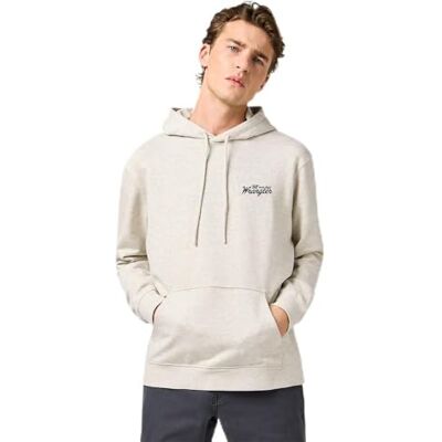 Wrangler Americana hoodie, Oat Melee, S Wrangler Americana hoodie, Oat Melee, S
