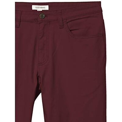 Amazon Essentials herr Skinny-Fit 5-fickors komfort stretch chinos byxa (tidigare Goodthreads), vinröd, 31 B x 32 L Amazon Essentials herr Skinny-Fit 5-fickors komfort stretch chinos byxa (tidigare Goodthreads), vinröd, 31 B x 32 L