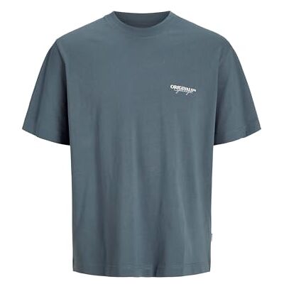 JACK & JONES manliga t-shirt plus storlek ryggtryck T-shirt, Stormigt väder, 5XL JACK & JONES manliga t-shirt plus storlek ryggtryck T-shirt, Stormigt väder, 5XL