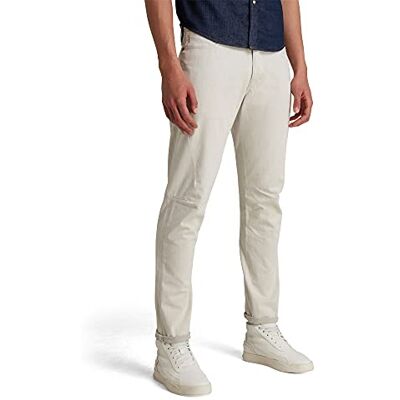 G-STAR RAW Scutar 3D Slim Tapered jeans för män, Beige (Ecru C777-159), 27W x 30L G-STAR RAW Scutar 3D Slim Tapered jeans för män, Beige (Ecru C777-159), 27W x 30L