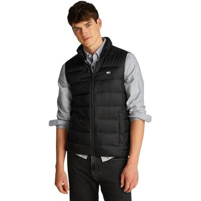 Tommy Jeans herr TJM LT DOWN VEST EXT DM0DM20663 väst, svart (svart), XXL, svart (svart), XXL Tommy Jeans herr TJM LT DOWN VEST EXT DM0DM20663 väst, svart (svart), XXL, svart (svart), XXL