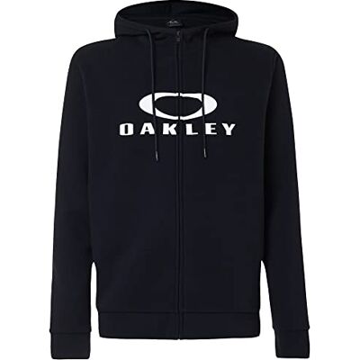 Oakley Herr Bark Full Zip Hoodie 2.0, Svart/vit, S Oakley Herr Bark Full Zip Hoodie 2.0, Svart/vit, S