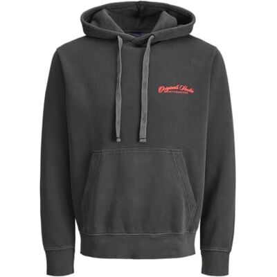 JACK & JONES Jorinwood Wash Sweat Hood, svart, M JACK & JONES Jorinwood Wash Sweat Hood, svart, M