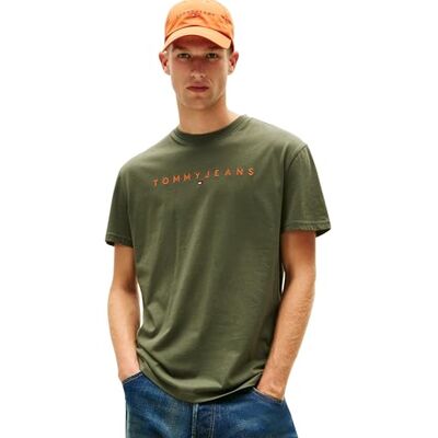 Tommy Jeans TJM REG linjär logotyp TEE EXT DM0DM20744, grön, XS, Grön (tenngrön multi), XS Tommy Jeans TJM REG linjär logotyp TEE EXT DM0DM20744, grön, XS, Grön (tenngrön multi), XS