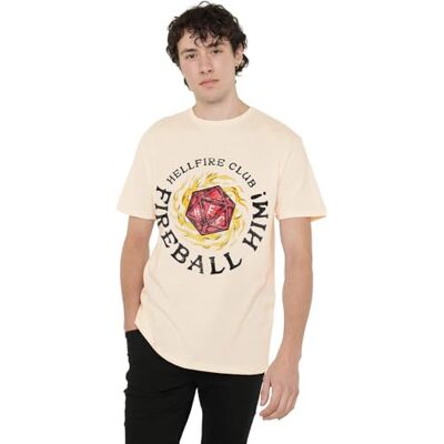 Stranger Things Hellfire Club Fireball Him Unisex T-shirt, Naturlig, XXX-Large, Naturligt, 3XL Stranger Things Hellfire Club Fireball Him Unisex T-shirt, Naturlig, XXX-Large, Naturligt, 3XL