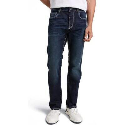 TOM TAILOR Herr Trad Relaxed Jeans, 10120 – Använd Dark Stone Blue Denim, 34W / 34L TOM TAILOR Herr Trad Relaxed Jeans, 10120 – Använd Dark Stone Blue Denim, 34W / 34L
