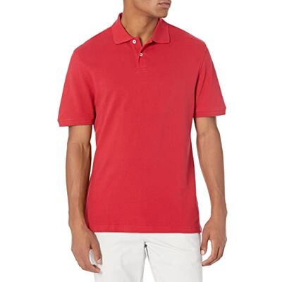 Amazon Essentials Men's Pikétröja i smal passform i bomull, Röd, L Amazon Essentials Men's Pikétröja i smal passform i bomull, Röd, L