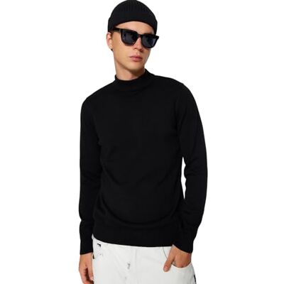 Trendyol Tröja Khaki Slim, Svart, M Trendyol Tröja Khaki Slim, Svart, M