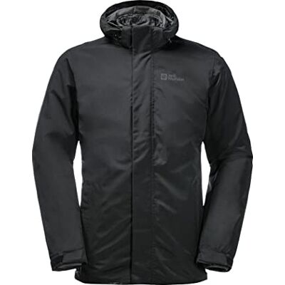 Jack Wolfskin Bergland 3-i-1 jacka, svart, XL Jack Wolfskin Bergland 3-i-1 jacka, svart, XL