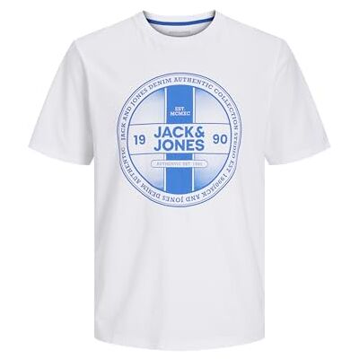 JACK & JONES Jjrio Tee Ss Crew Neck T-shirt, Vit, M JACK & JONES Jjrio Tee Ss Crew Neck T-shirt, Vit, M
