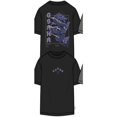 Only & Sons Onskeane RLX Ss Print Tee Noos, svart, XS Only & Sons Onskeane RLX Ss Print Tee Noos, svart, XS