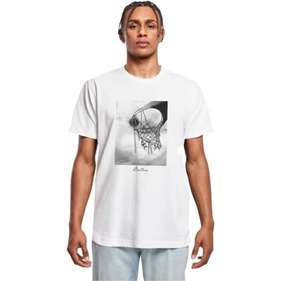 Tee T-shirt för män Ballin 2.0 te, tryckt skjorta med temat basket, storlekar XS – XXL, Vit, XXL Tee T-shirt för män Ballin 2.0 te, tryckt skjorta med temat basket, storlekar XS – XXL, Vit, XXL