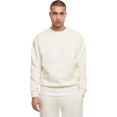 Urban Classics Sweatshirt för män, Crewneck fleecetröja, avslappnad tröja för män, lös passform, finns i många färgvarianter, storlekar S–5XL, Vit, XXL Urban Classics Sweatshirt för män, Crewneck fleecetröja, avslappnad tröja för män, lös passform, finns i många färgvarianter, storlekar S–5XL, Vit, XXL