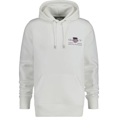 GANT Herr Reg Medium Archive Shield Hoodie Hoodie, Äggskal, 3XL GANT Herr Reg Medium Archive Shield Hoodie Hoodie, Äggskal, 3XL