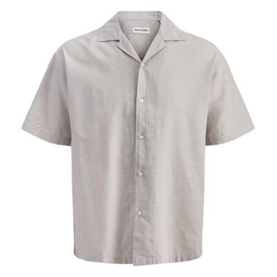 JACK & JONES Jjebreeze Linen Blend Resort Shirt Ss Sn, String, XS JACK & JONES Jjebreeze Linen Blend Resort Shirt Ss Sn, String, XS