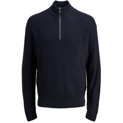 JACK & JONES Jjkaito stickad halv dragkedja Bf, Sky Captain, L JACK & JONES Jjkaito stickad halv dragkedja Bf, Sky Captain, L