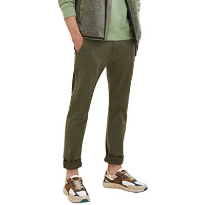 TOM TAILOR Herr Travis Slim Chino-byxor 1033877, 10920 Deep Forest Green, 29W / 30L TOM TAILOR Herr Travis Slim Chino-byxor 1033877, 10920 Deep Forest Green, 29W / 30L