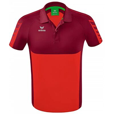 Erima Unisex Six Wings Sport pikétröja, Röd/bordeaux, 3XL Erima Unisex Six Wings Sport pikétröja, Röd/bordeaux, 3XL