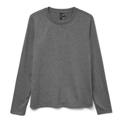 VERO MODA Vmpaulina Ls T-Shirt Ga JRS Noos, Medium grå melerad, M VERO MODA Vmpaulina Ls T-Shirt Ga JRS Noos, Medium grå melerad, M