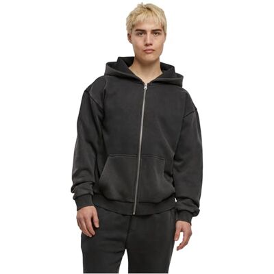 Urban Classics Huvtröja för män, vintage, tung dragkedja, hoodie, avslappnad herrhuvtröja med dragkedja, tillverkad av tung bomullsblandning, storlekar S–5XL, magnet, XL Urban Classics Huvtröja för män, vintage, tung dragkedja, hoodie, avslappnad herrhuvtröja med dragkedja, tillverkad av tung bomullsblandning, storlekar S–5XL, magnet, XL
