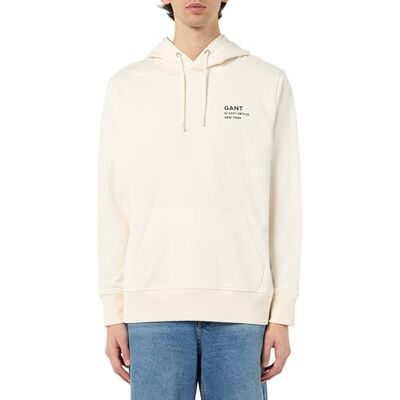 GANT SCRIPT Graphic Sweat Hoodie, kräm, S GANT SCRIPT Graphic Sweat Hoodie, kräm, S