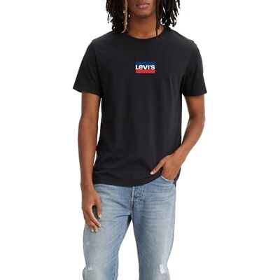 Levi's Graphic Crewneck Tee T-Shirt herr, Mini Sportswear Pirate Black, XL Levi's Graphic Crewneck Tee T-Shirt herr, Mini Sportswear Pirate Black, XL