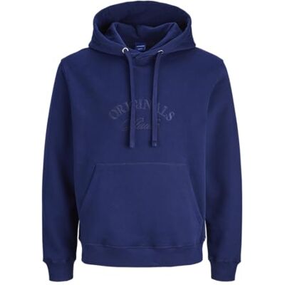 JACK & JONES Jorbleecker branding Sweat Hood Bf, Ocean Cavern, L JACK & JONES Jorbleecker branding Sweat Hood Bf, Ocean Cavern, L