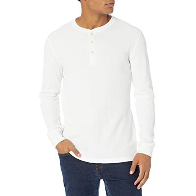 Amazon Essentials herr Långärmad Henley-våffelskjorta med smal passform Amazon Essentials herr Långärmad Henley-våffelskjorta med smal passform