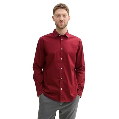 TOM TAILOR herrskjorta, 13721 – Vinröd, XXL TOM TAILOR herrskjorta, 13721 – Vinröd, XXL