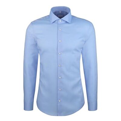 Seidensticker Silkesdekal 845384, extra slim fit långärmad affärsskjorta, 43, blå, 43 Seidensticker Silkesdekal 845384, extra slim fit långärmad affärsskjorta, 43, blå, 43