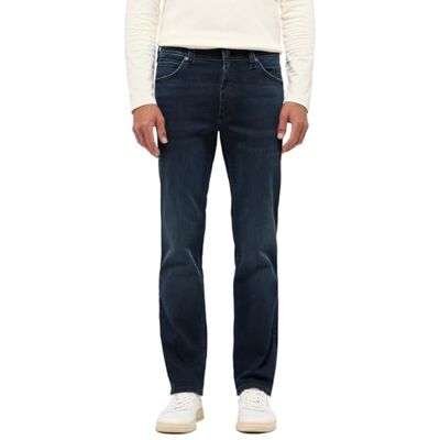 MUSTANG Herrjeans, byxor, stil, sparkdräkt, rak, blå, 36W / 30L MUSTANG Herrjeans, byxor, stil, sparkdräkt, rak, blå, 36W / 30L