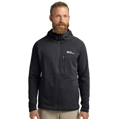 Jack Wolfskin Kolbenberg Hooded Fz M fleecejacka, Phantom, s herr, Spöke, S Jack Wolfskin Kolbenberg Hooded Fz M fleecejacka, Phantom, s herr, Spöke, S