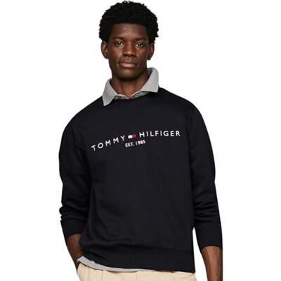 Tommy Hilfiger herr Tröja Tommy logo tröja, Öken himmel, L Tommy Hilfiger herr Tröja Tommy logo tröja, Öken himmel, L