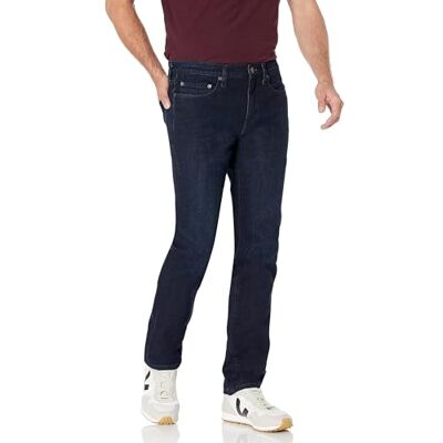 Amazon Essentials Men's Jeans smal passform, Blå Overdye, 36W / 30L Amazon Essentials Men's Jeans smal passform, Blå Overdye, 36W / 30L