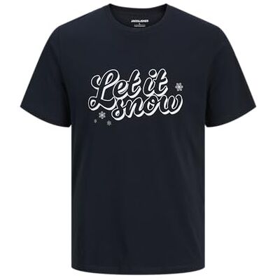 JACK & JONES Jjxmas text Tee Ss Crew Neck Pls – Plus Size, Sky Captain, 3XL JACK & JONES Jjxmas text Tee Ss Crew Neck Pls – Plus Size, Sky Captain, 3XL